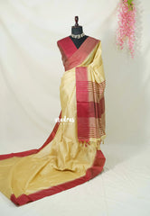 Mild sandal - Tansui silk plain body with temple border