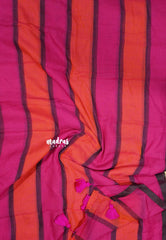 Pink with Orange - Soft Mul cotton candy pop multicolor without blouse