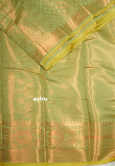 Olive Green - Thendral - Kanchi Semi Silk Full Weaving Body with Grand Pallu and Blouse - Perfect for Wedding Functions