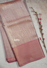 (PRE-BOOKING) Thendral - Kanchi tissue silk Saree Ambani wedding Jyothika inspired - Baby pink
