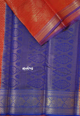 Classic Red - Thendral - Kanchi semi silk full weaving body contrast pallu and blouse