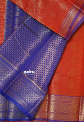 Classic Red - Thendral - Kanchi semi silk full weaving body contrast pallu and blouse