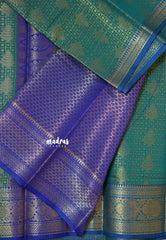 Teal Green - Thendral - Kanchi semi silk full weaving body contrast pallu and blouse