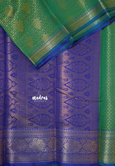 Emerald Green - Thendral - Kanchi semi silk full weaving body contrast pallu and blouse