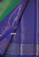 Emerald Green - Thendral - Kanchi semi silk full weaving body contrast pallu and blouse