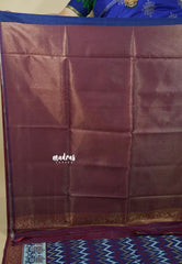 Navy Blue - Thendral - kanchi semi silk with patola weaving