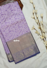 Lavender - Thendral - Kanchi semi silk with thread weaving body with zari border - Perfect for Wedding Functions