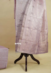 Amitha – Moonlit Lavender Tissue Linen Salwar Suit & Hand Embroidery
