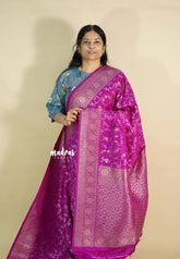 Magenta - Traditional Banarasi Khaddi Georgette silk