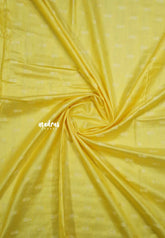 Yellow - Unisex Banarasi Silk Cotton floral buttas Fabric – For Men's Kurta, Blouse, Kurti, A-Line Frocks