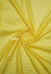 Yellow - Unisex Banarasi Silk Cotton floral buttas Fabric – For Men's Kurta, Blouse, Kurti, A-Line Frocks