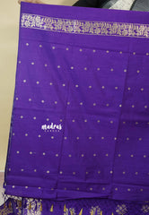 Royal Purple - Vadhanam - Premium Jute tussar with full birds weaving buttas and border