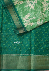 Mint Green - Light weight Vasundra printed silk with floral prints