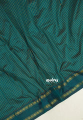Vintage Gadwal silk cotton - Teal green