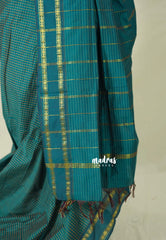 Vintage Gadwal silk cotton - Teal green