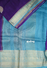 Rich Purple - Durga - Banarasi Premium Viscose Silk with Mayil, Yaanai Border and Buttas - Best for Pooja Functions | Diwali Festive