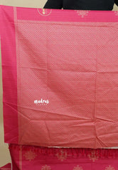 Queen's Pink - Chithiram - Soft printed Paper Silk Saree with Kolam prints