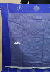 MS Blue - Chithiram - Soft printed Paper Silk Saree with Kolam prints