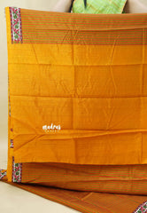 Turmeric - Zara Malgudi Printed Silk Saree - Best for Office Wear