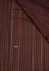 Zara Malgudi Fusion printed silk kantha stitch prints winered - Madras Sarees