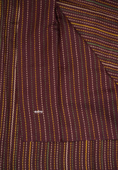 Zara Malgudi Fusion printed silk kantha stitch prints winered - Madras Sarees