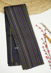 Zara Malgudi Fusion printed silk kantha stitch prints blue - Madras Sarees