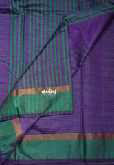 Royal Purple - Arani Semi Silk Saree Muthukattam with Skirt Border - Best for Regular Wear | Temple Visit