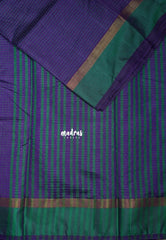Royal Purple - Arani Semi Silk Saree Muthukattam with Skirt Border - Best for Regular Wear | Temple Visit