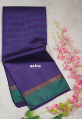Royal Purple - Arani Semi Silk Saree Muthukattam with Skirt Border - Best for Regular Wear | Temple Visit