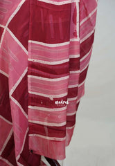 Berry Rose - Ahimsa Silk with Bagru Handblock Saree with Contemporary Design | Best for Regular Wear | Casual Wear