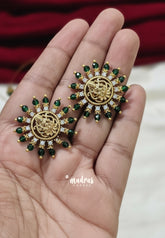 Aimpon - Traditional Temple Lakshmi Statement Earrings