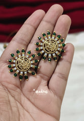 Aimpon - Traditional Temple Lakshmi Statement Earrings