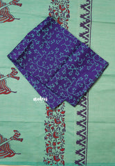 Mint Green - Ambigai polycotton with contrast blouse combo