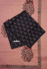 Peach - Ambigai polycotton with contrast blouse combo