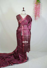 Beet Pink - Ananya - Soft Mangalore Silk Saree with Kolam Prints - Best for Casual Gatherings