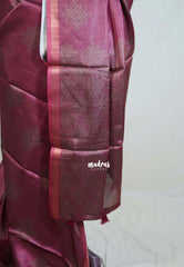 Beet Pink - Ananya - Soft Mangalore Silk Saree with Kolam Prints - Best for Casual Gatherings