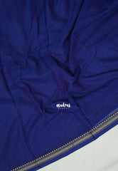 Dual Shade Violet Blue - Andal - Mercerised Cotton with Silk Finish Thread Weaving Border - Perfect for Regular Wear | Casual Wear