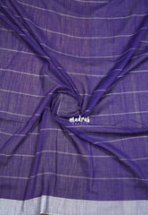 Purple - Andrea - Premium Khadi cotton checks both with skirt border