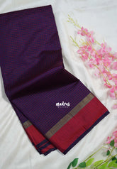 Jamun Purple - Arani Semi Silk Saree Muthukattam with Skirt Border - Best for Regular Wear | Temple Visit