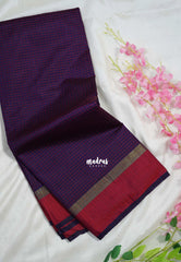 Jamun Purple - Arani Semi Silk Saree Muthukattam with Skirt Border - Best for Regular Wear | Temple Visit