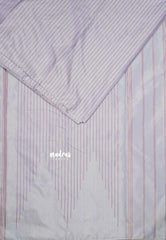 Purple grey - Arani Semi Soft Silk Saree – Kantha stitch temple Lines