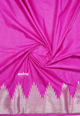 Magenta - Avantika - Soft semi Mysore silk with temple border