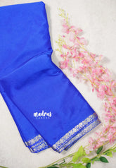 MS Amma Blue - Avantika - Semi Mysore Silk with Tiny Border - Best for Regular Wear | Office Wear