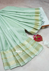 Pastel green - Avantika - Soft semi Mysore silk