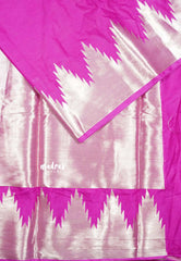 Magenta - Avantika - Soft semi Mysore silk with temple border