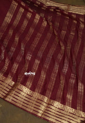 (PRE-BOOKING) Majestic Maroon - Avantika - Semi Mysore silk with traditional mayil border - Perfect for Festival Wear