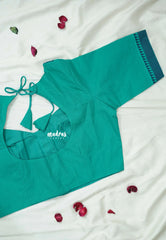Ocean Green - Customised Mangalgiri Cotton Ready Made Blouse