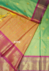 Dual shade Mint Green - Sico Gadwal semi silk