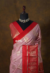 Muted Blush Pink - Durga - Banarasi soft katan silk - Best for Temple Visit | Functions Wear