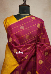 Beet pink - Hamsavalli – Soft Silk Elegance rudraksham mayil kattam body